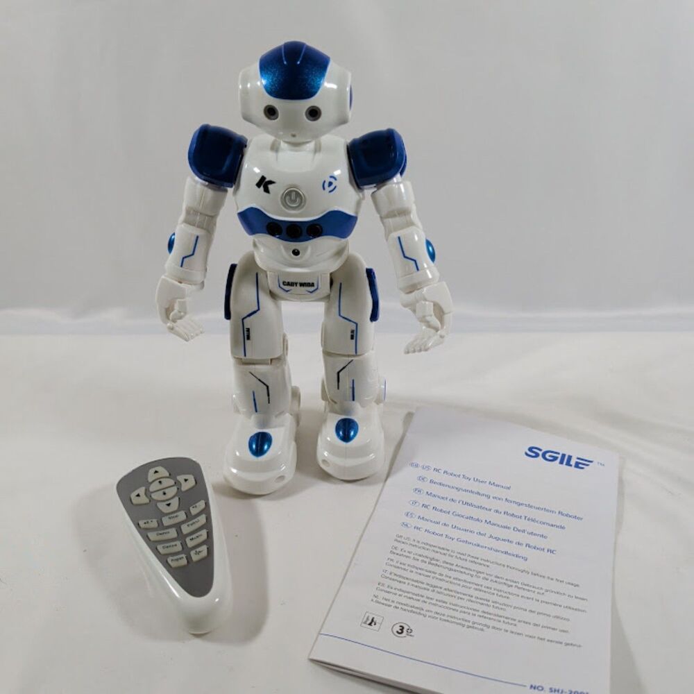 SGILE RC Robot Interactive Programmable Toy Remote & Manual Powers On No Charger